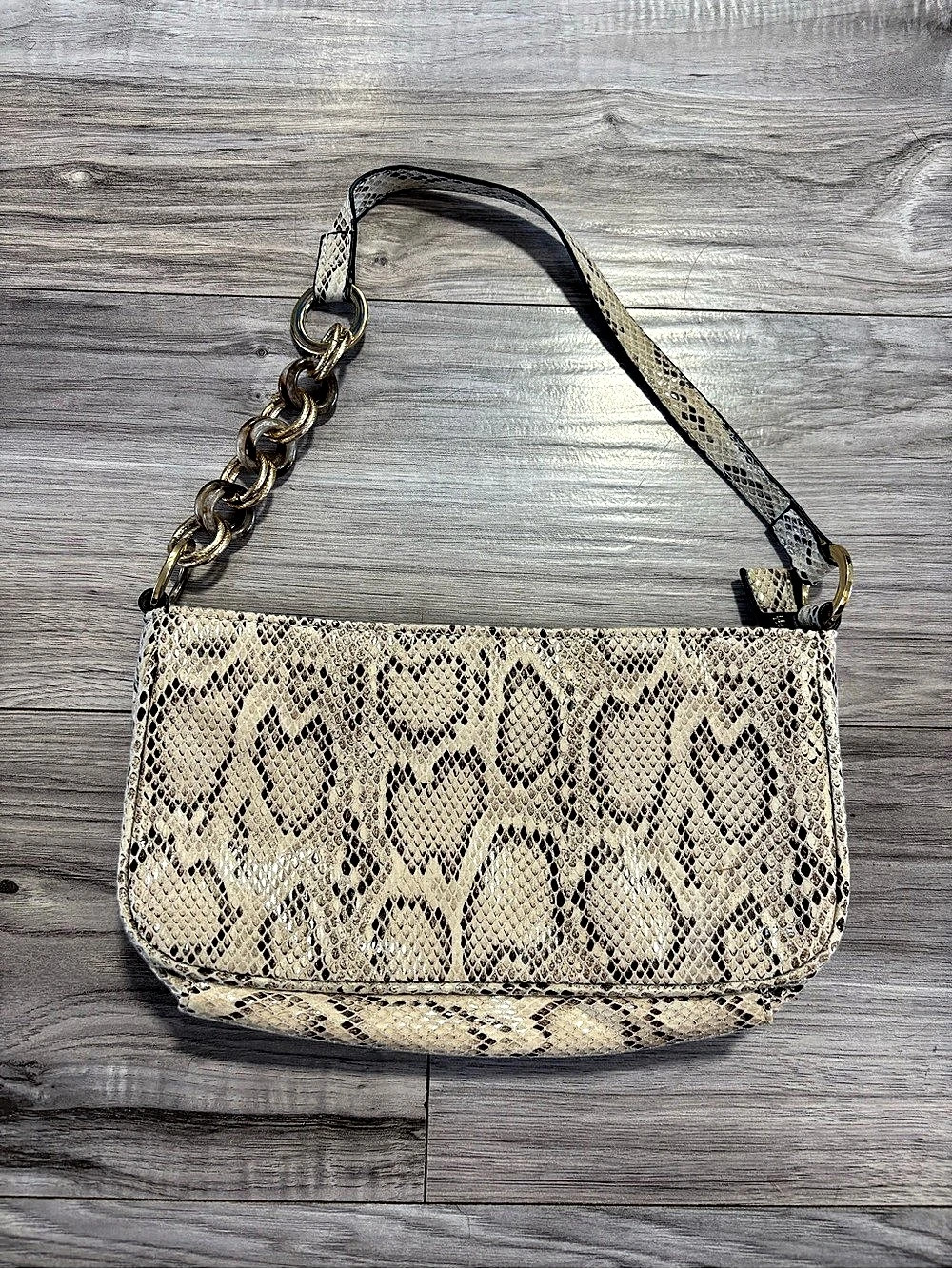 Topshop Snake Print Shoulder Bag